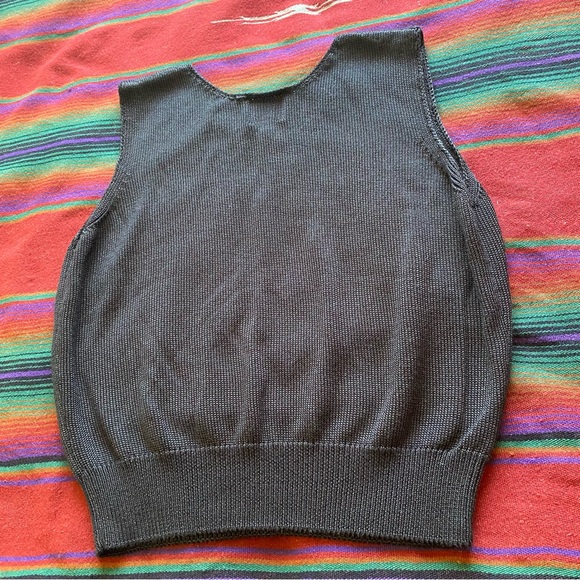 VTG Fia Italia Handloomed Knit Sweater tank Top! Rayon/Cotton. Large. - Picture 10 of 14